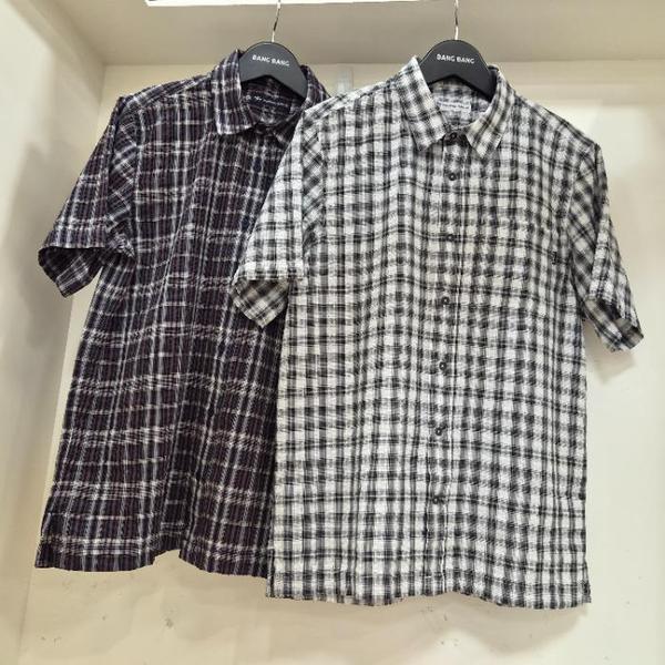 HC15 夏のメンズ ビッグサイズ クラシック チェック 半袖 Tシャツ BSM335 (49785165)