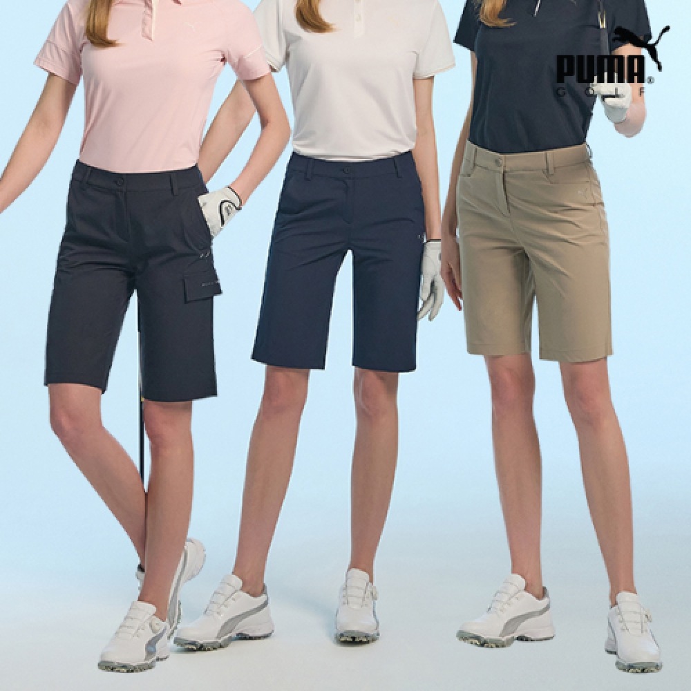 プーマゴルフレディースハーフパンツ 3色