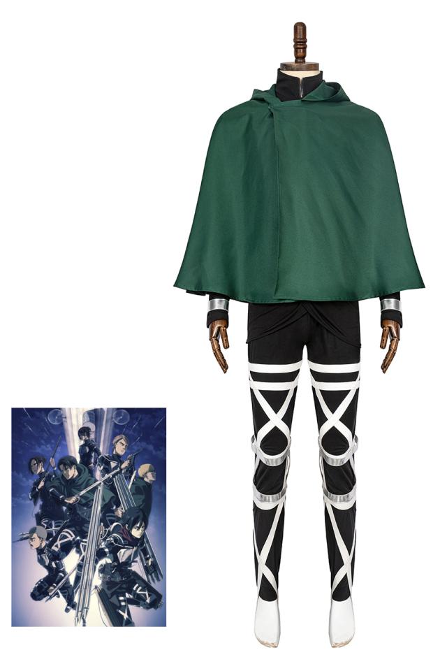 新タイプ追加 激安販売 進撃巨人 The Final Season 調査兵団 自由翼 メンズ男用 ミカサ アルミン コスプレ衣装 コスチューム[4651]