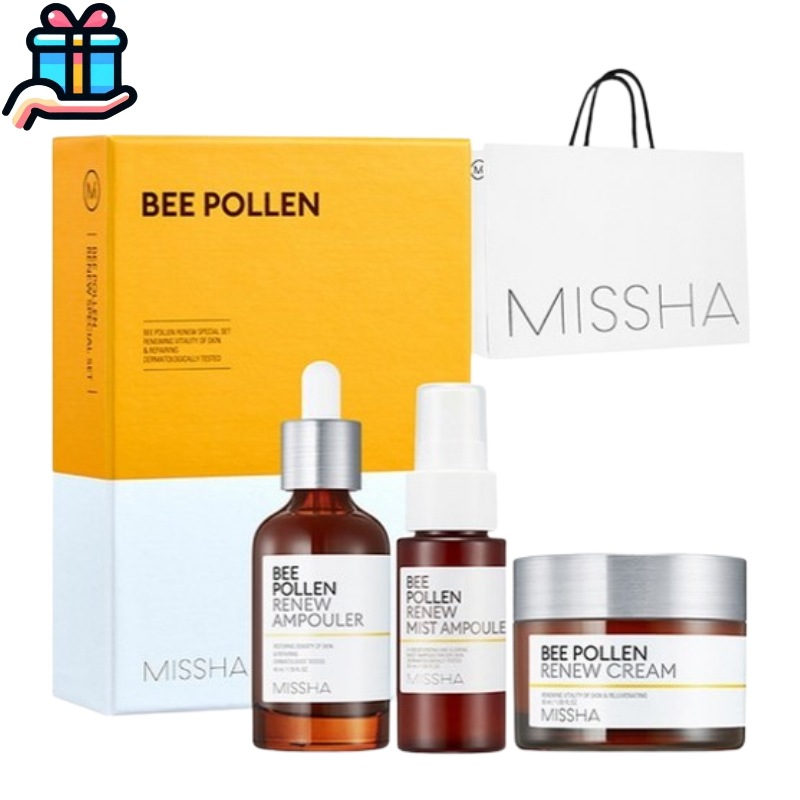 [韓国人気セット]ビーポーレン リニュー スペシャル2点セットしわ 弾力 乾燥肌 トーンアップ 敏感肌 保湿 ミストアンプル 韓国化粧品