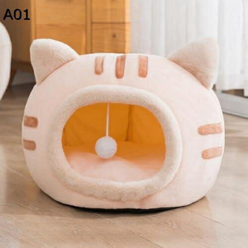 ペットベッド ドーム型 ペットハウス 犬猫用 室内用 オールシーズン 犬小屋 猫 ベッド おしゃれ 寝床 冷暖房 ペット用品 洗える 屋根付き クッション付き 休憩所 小型犬