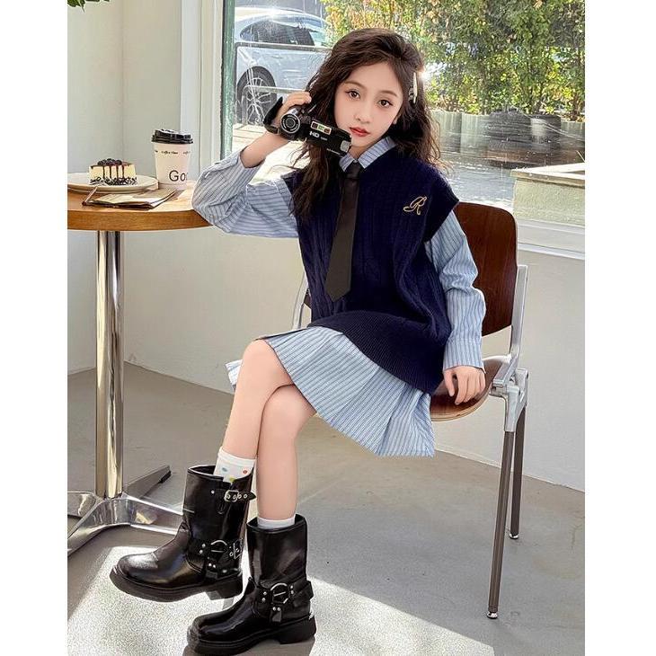 メガ割韓国子供服 セットアップ 入園式 卒園式 入学式 発表会 女の子 2点セット ツイードジャケット ベスト ワンピース フォーマル スーツ 撮影用 七五三 演奏会587 5,149円