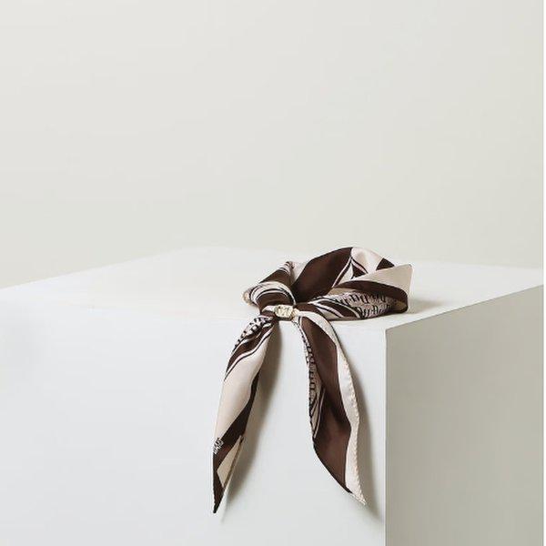 ピンク DD パターン シルク スクエア スカーフ (リングセット)DCSC5F814P2_s