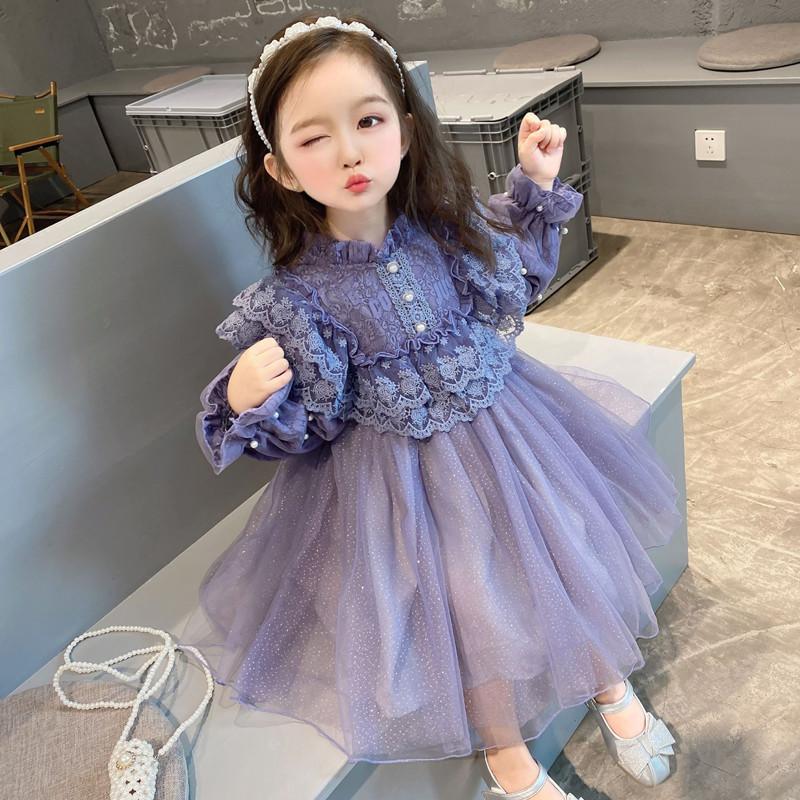 ワンピース キッズ 子供服 女の子 春秋冬 長袖ワンピース 子供ドレス 発表会 ピアノ 結婚式 七五三 誕生日 お姫様 韓国 ガールズ ベビー服 おしゃれ 可愛い