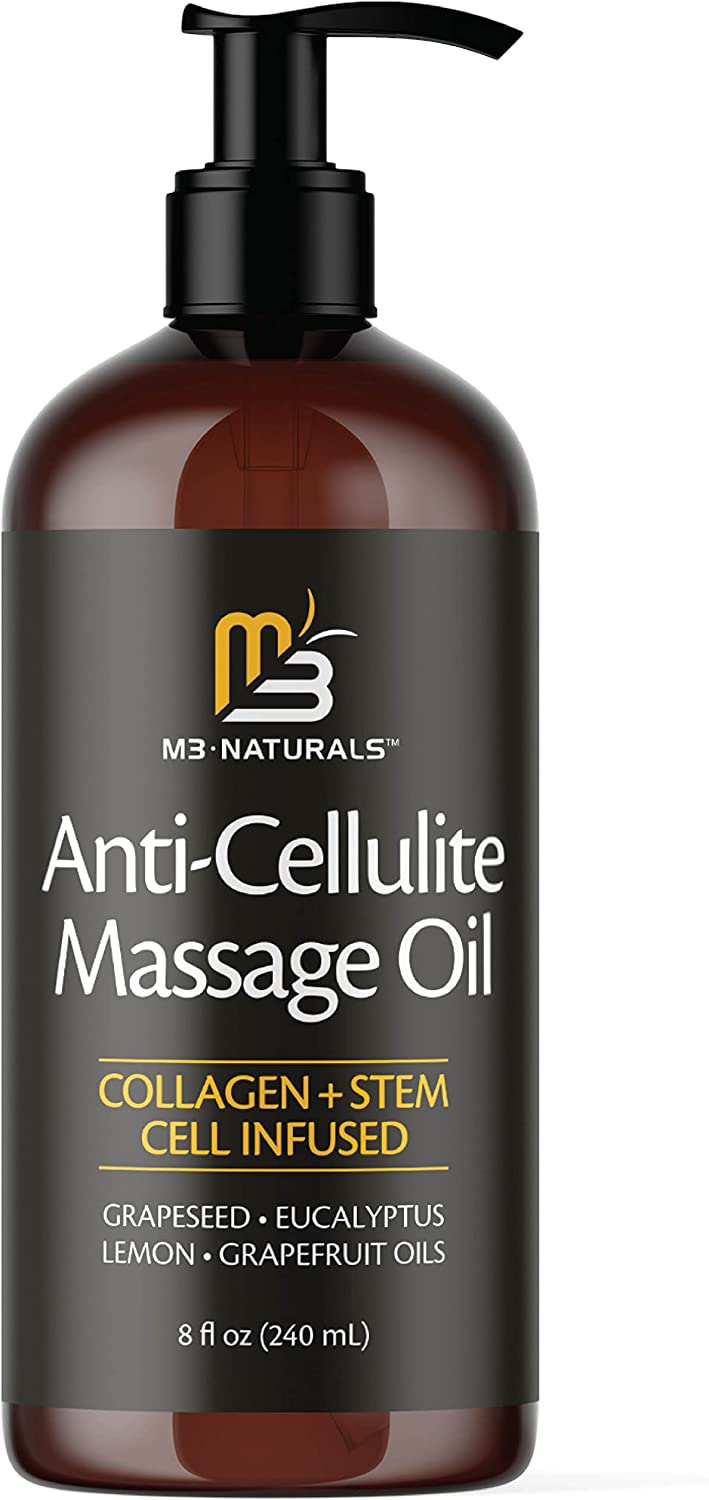 【M3 Naturals】マッサージオイル セルライトケア 230ml コラーゲンと幹細胞配合