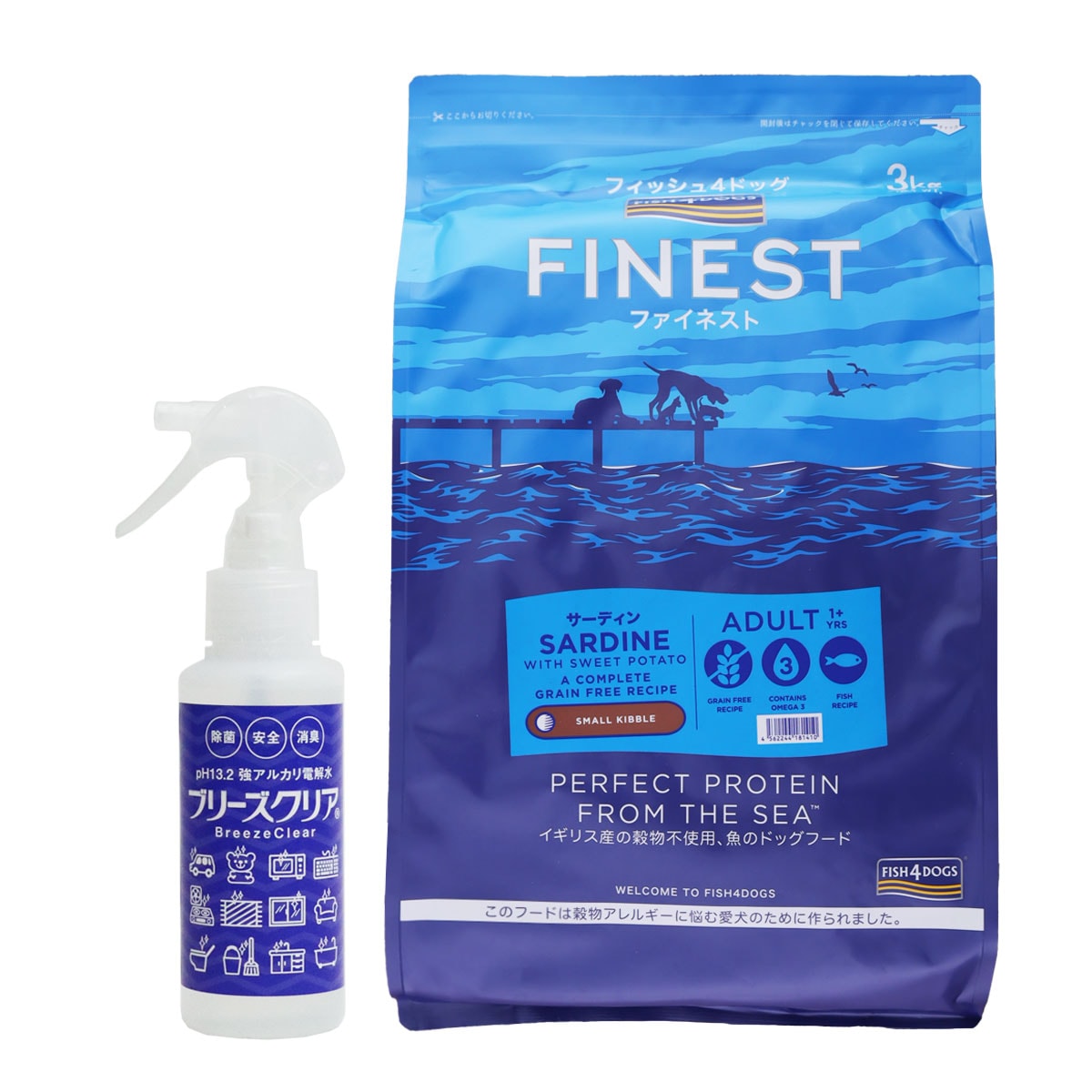 ファイネスト サーディン 小粒 3kg【ph13.2強アルカリ電解水100ml付き】