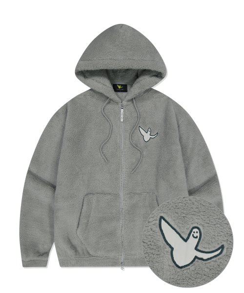 [23FW] Angel Fluffy Hood Zip-Up Mint