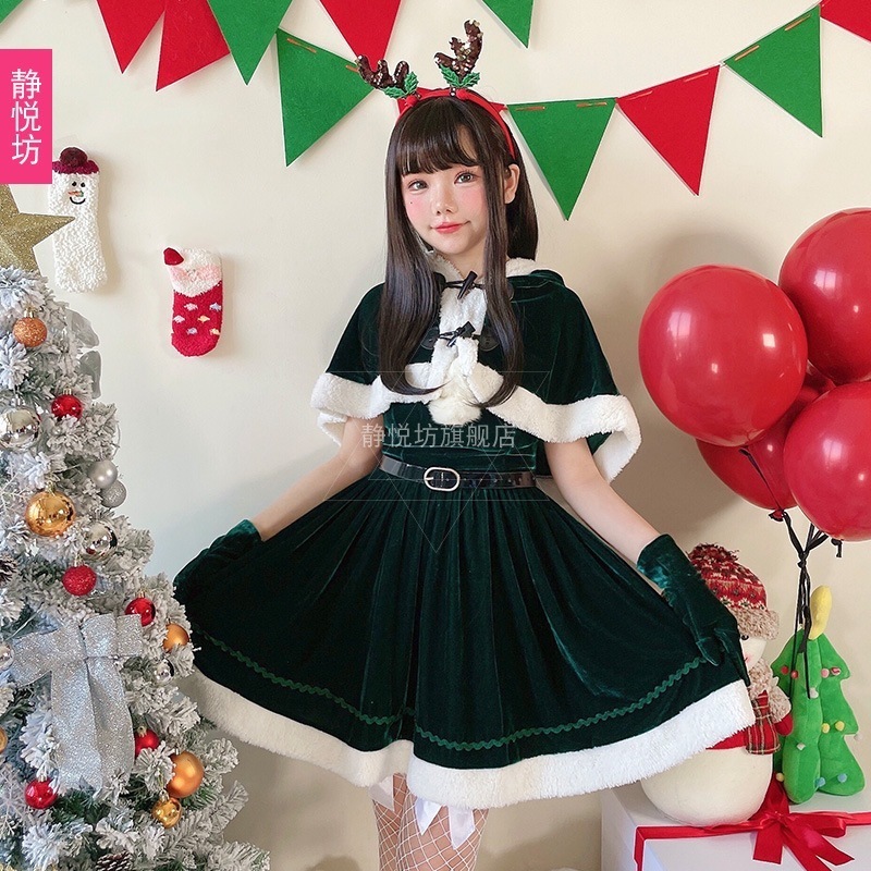 クリスマスコスチューム 大人女性 クリスマス衣装 ホリデーパーティー ドレスアップ サンタクロース ケープ ケープドレス 日本