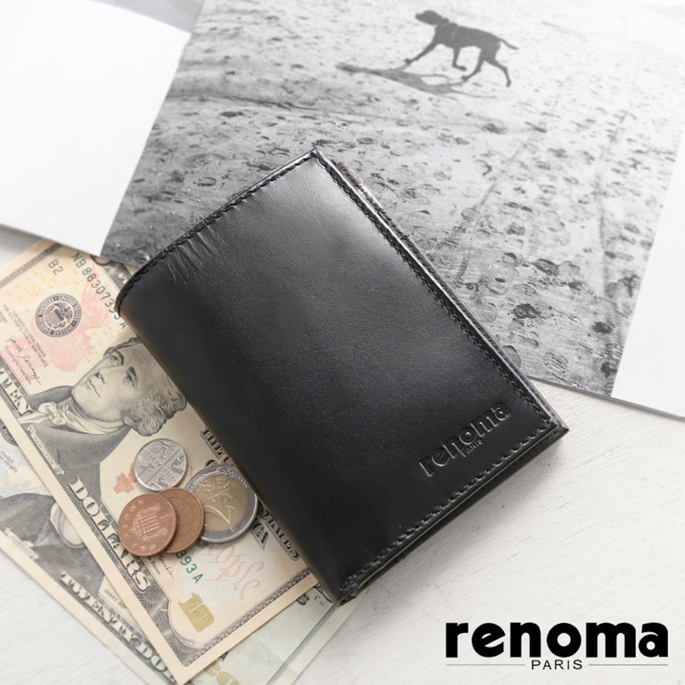 [renoma]牛革&ゴートレザーコンパクトミニ財布