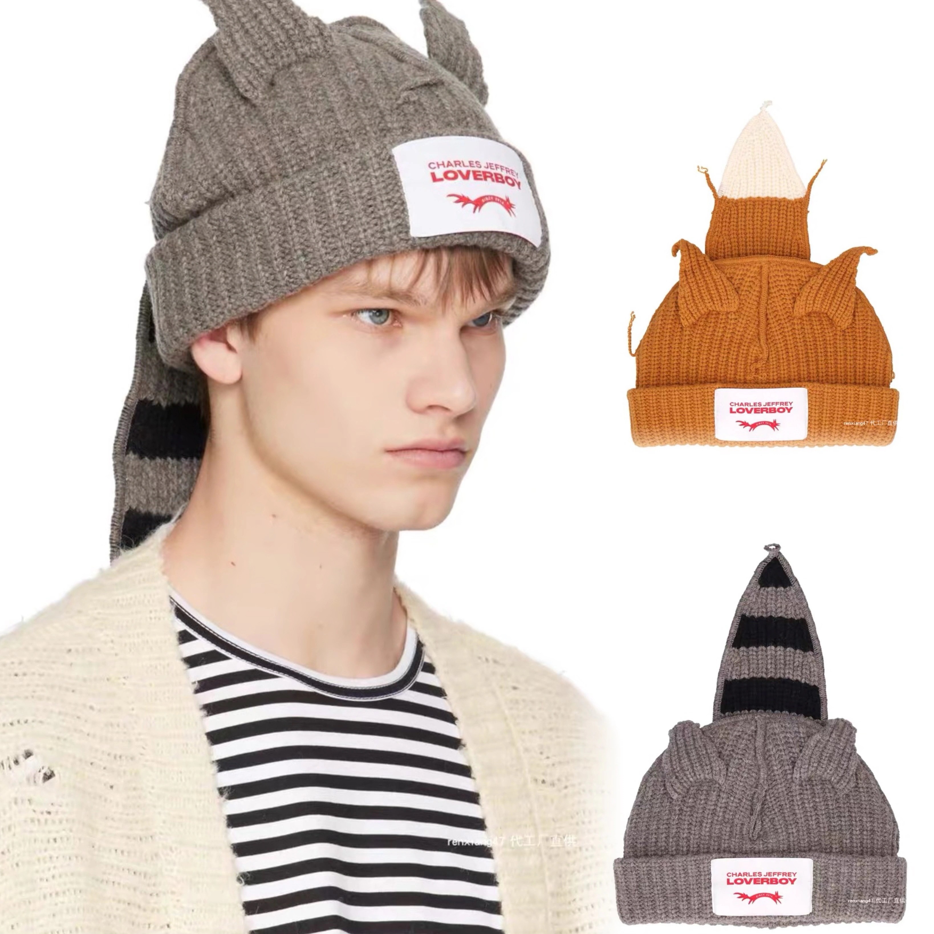Charles Jeffery Loverboyチャールズ ジェフリー ニット ビーニー 帽子 クリスマス