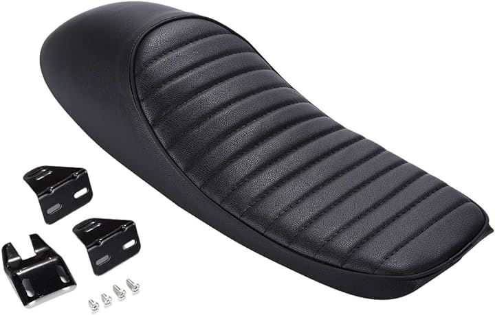 バイクシート オートバイシート 交換用シート本体 レーサーシート PUレザー プラスチック ホンダ CGシリーズ 汎用 タイプB