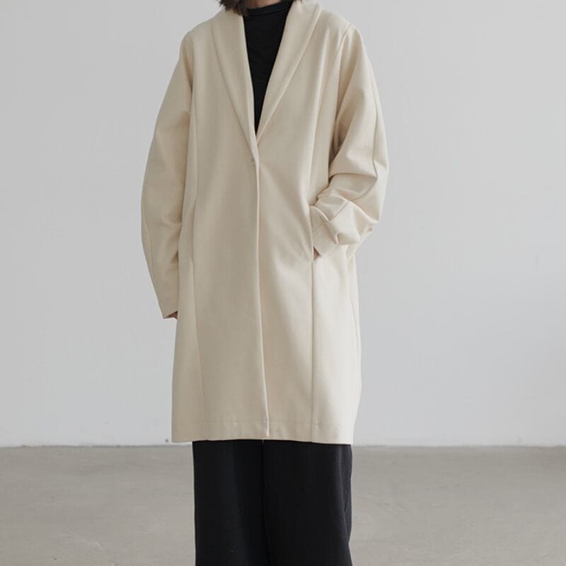 2color レディース アウター コート ロング丈 長袖 ブラック ホワイト エレガント 春 夏