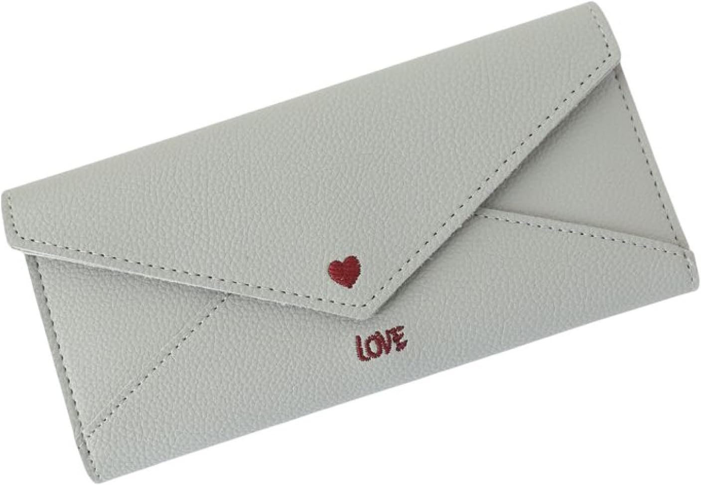 【20%OFFクーポン】レディース 大人 長財布 ハート 英字柄 2つ折り ボタン ジッパー 大きい 財布 大容量 多機能 スマホ入れ可 カード入れ レシートと小銭 お手頃 使いやすい マチ付き ウォ