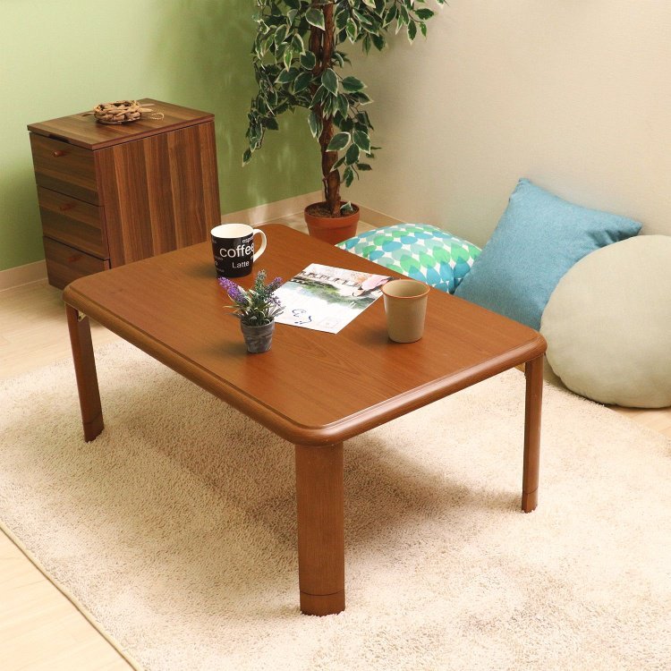 座卓テーブル おしゃれ 折りたたみ 和室 幅90×奥行60×高さ33～38cm