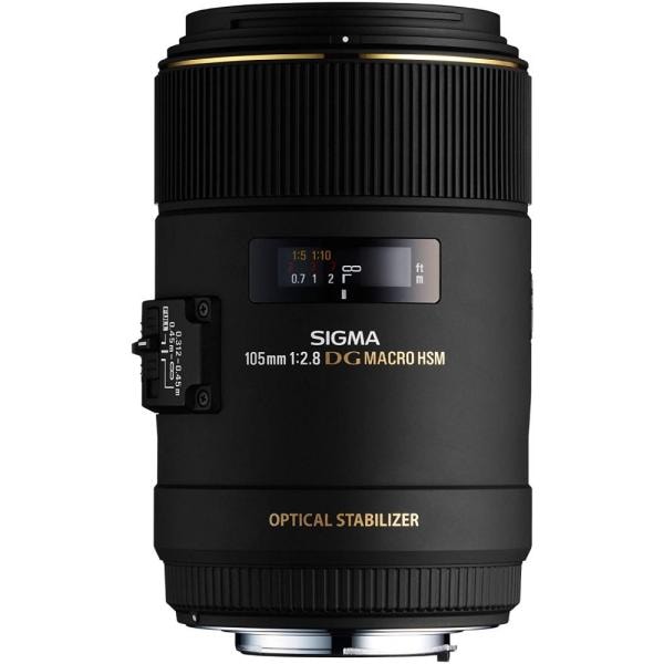 【中古】シグマ SIGMA 単焦点マクロレンズ MACRO 105mm F2.8 EX DG OS HSM キヤノン用 フルサイズ対応 258542ズームレンズ