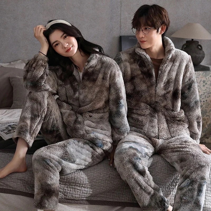 【wanzhen】パジャマ カップル ペアパジャマ もこもこ ウェア 上下セット ペアルック 可愛い ふわふわ 4,750円