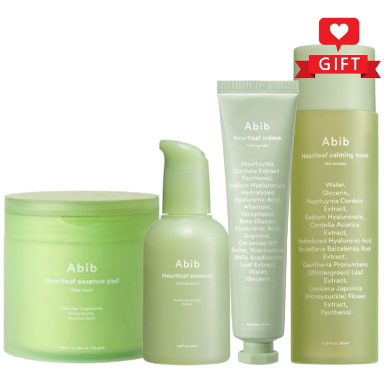 ドクダミ鎮静ケア4点セット（パッド70枚+エッセンス50ml+トナー200ml+クリーム75ml） / 毛穴ケア /水分補給 /敏感肌