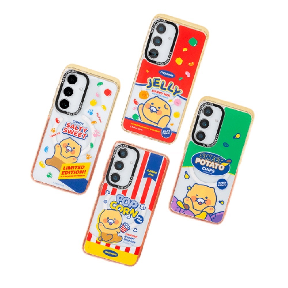 カカオフレンズ GalaxyS25 シリーズ スナック クリア マックセーフ ケース(GalaxyS25プラスS25ウルトラ)