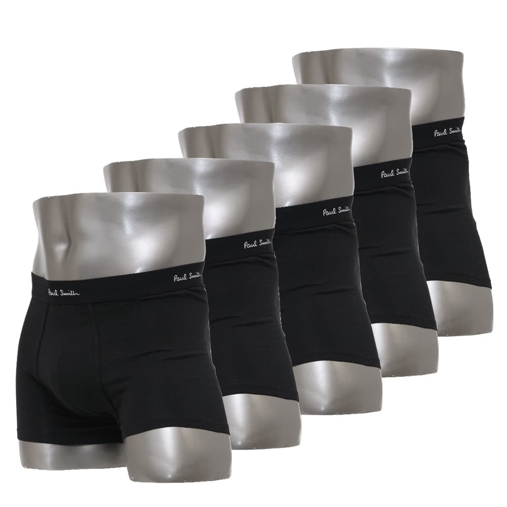 ポールスミス ボクサーパンツ 5枚セット 前閉じ 5枚組 Paul Smith Men s Trunk 5pack Black Cotton/Elastane S/M/Lサイズ M1A 914 MR5