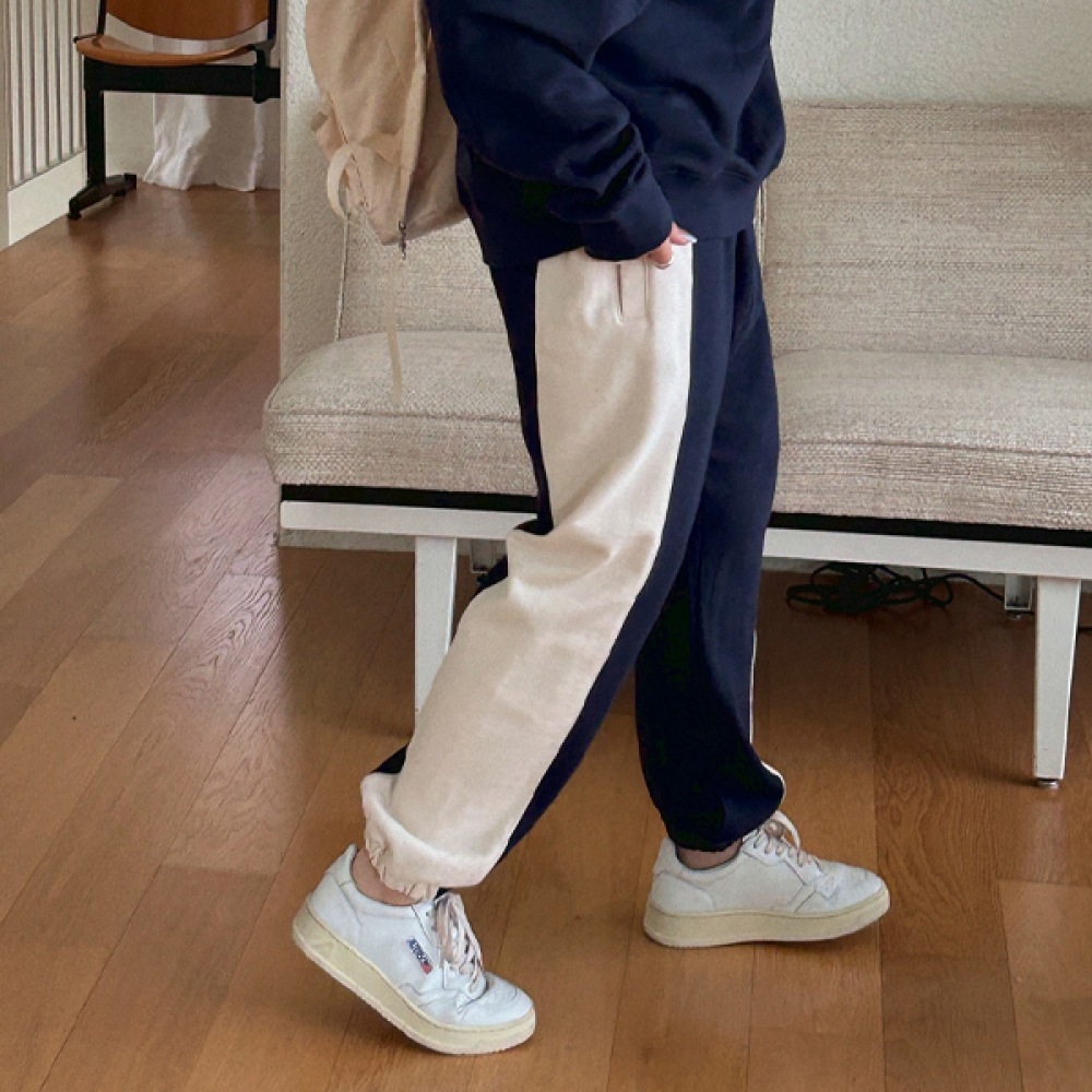 (JSTYLEのイーブレット) イーブレットダイナーバンディングカラージョガーパンツ Jスタイル