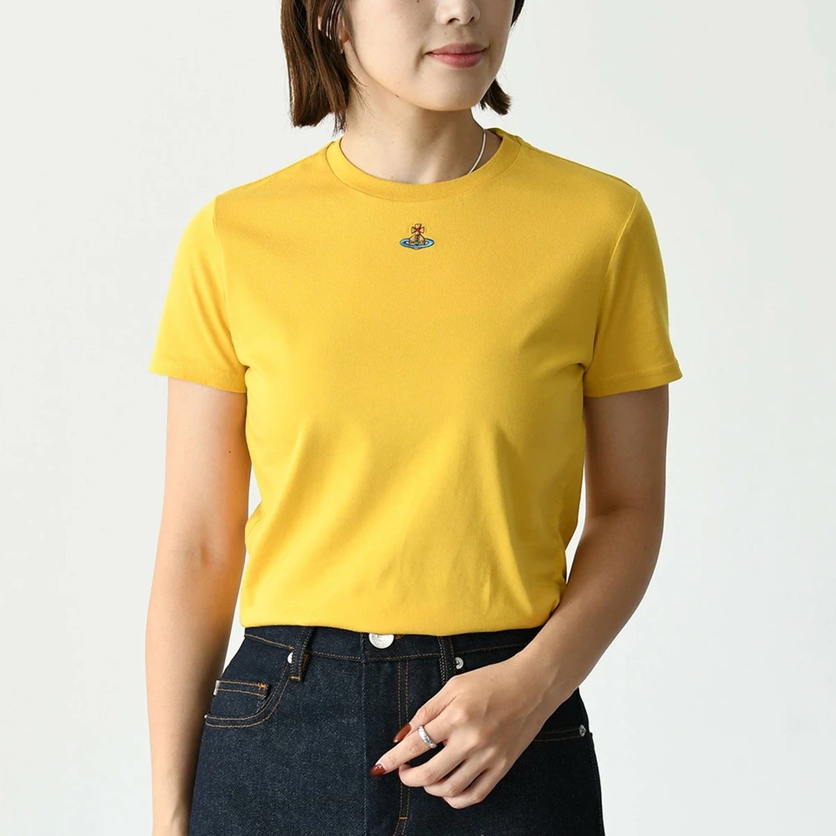 トップス PERU オーブ Tシャツ 3G010017 J001M レディース ユニセックス イエロー コットン ミニT ロゴ 春夏