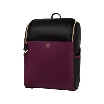 Lily リュックサック Bag-Lily02 ブラックxワインレッド