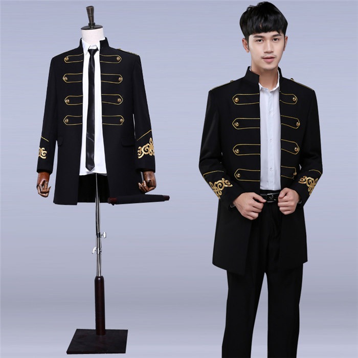 3色入荷　メンズ　スーツ　スーツセット　上下セット　タキシード　メンズ タキシード パンツ　演出服 華麗な王族服 王子様 ヨーロッパ風 復古風 コスプレ衣装　宮廷服　コスチューム　貴族服