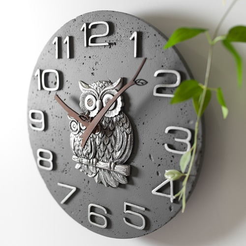 マジウアンナフクロウウォールクロック/グッドデザイン/クイック配送