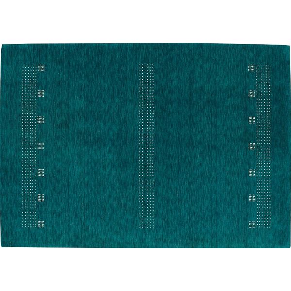防炎 ラグマット/絨毯 [約140x200cm ターコイズ] インド製 『フランギャベ』 プレーベル 50,811円