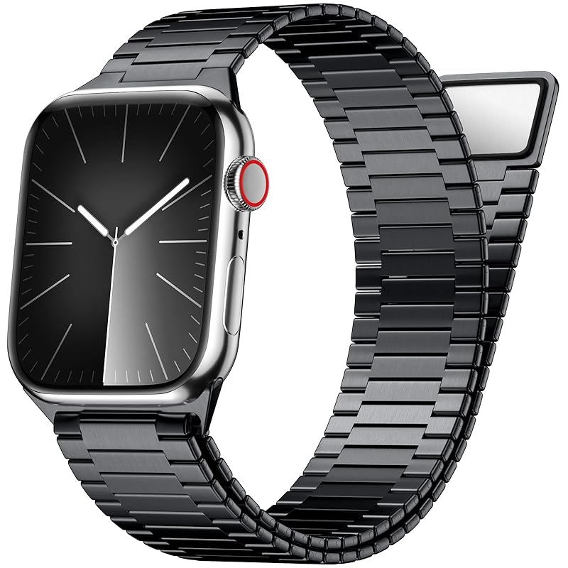 アップルウォッチ バンド ステンレス製 磁石 通気性 iWatch交換ベルト 42mm 44mm 45mm 49mm 強磁力 高級 コンパチブルapple watch バンド チェーン マグネット S