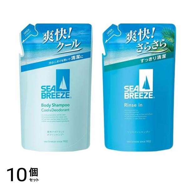 ボディシャンプー クール＆デオドラント &リンスインシャンプー 詰め替え用 各330mL 10個セット