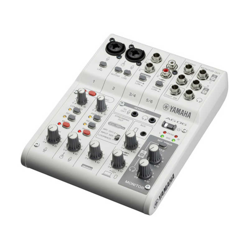 ヤマハ　YAMAHA　ライブ配信ライブストリーミング ミキサー (Android/iOS/Mac/Win) ホワイト　AG06MK2 W