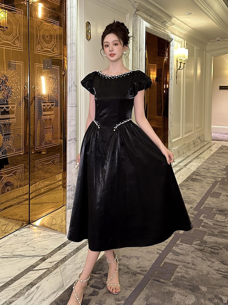 【JY.上品】パーティードレス 気質 パーティー フォーマルキャバ 大人 同窓会 披露宴 卒業式 結婚式 演奏会 ウェディング 半袖ロングワンピース お呼ばれドレス メガ割