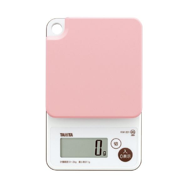 （まとめ） タニタ 洗えるクッキングスケール ピンクKW-201-PK 1台 3セット