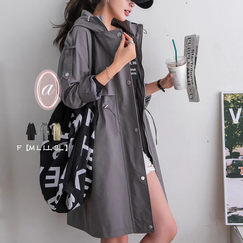 【大きいサイズM~5L13号～23号】M L LL 3L 4L 5L トレンチベスト トレンチコート ベスト ロング ロングコート ロングコートジレ ジレ ジレンチ ノースリーブ ノースリ スプリング