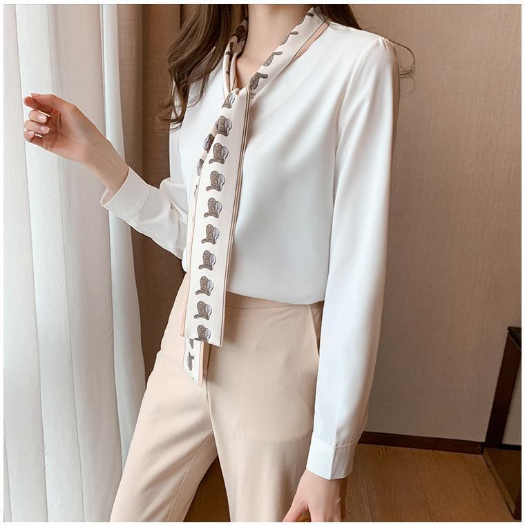 シャツ ブラウス秋物 レディース 春 夏 長袖 トップス 蝶結び ホワイト ブルー オシャレ ホワイト 上品 通勤 大人 OL 30代40代50代