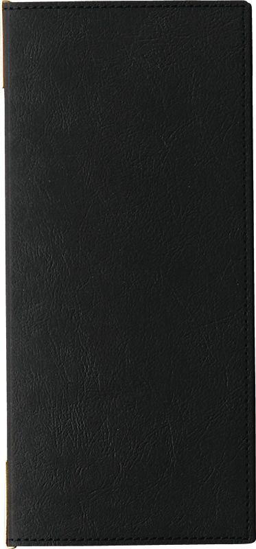 （まとめ買い）えいむ 店舗用品 ラバーメニューブック ピンタイプ タテ小/4ページ RB-105 ブラック [x3]