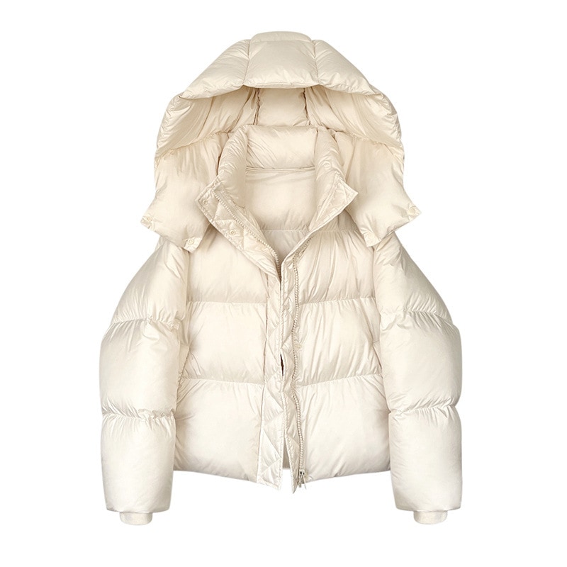 90 ダックダウン工場直販ライト高級フード付きソフトダウンジャケット女性の冬の新しい厚みのあるブレッドジャケットは年齢を減らし若く見えます