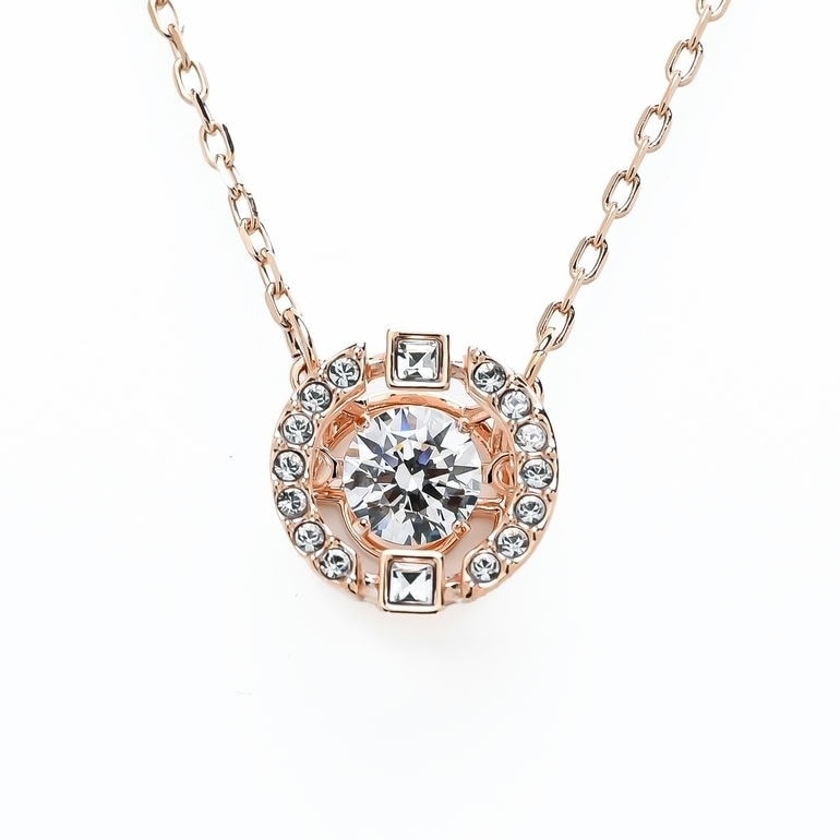 ネックレス ペンダント レディース SPARKLING DANCE ローズゴールド クリア 5272364