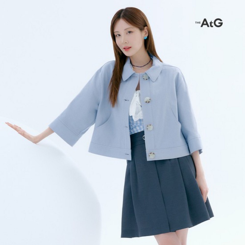 ザエッジ24SSリネン混紡クロップジャケット