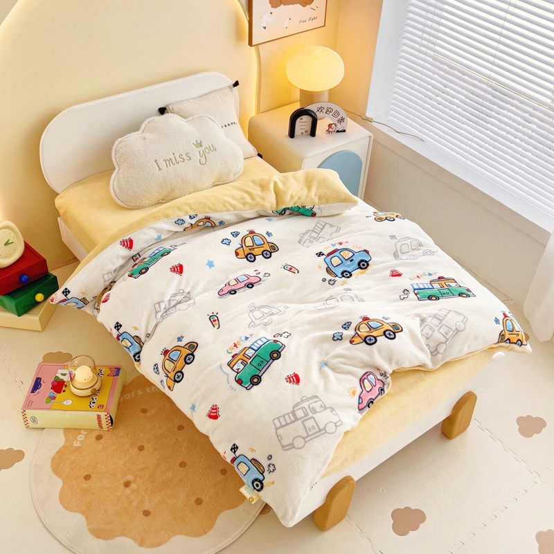 冬の子供用ミルクレーヨン布団カバー120×150サンゴレーヨン幼稚園厚手ダブルレーヨン布団カバーファレルシングル