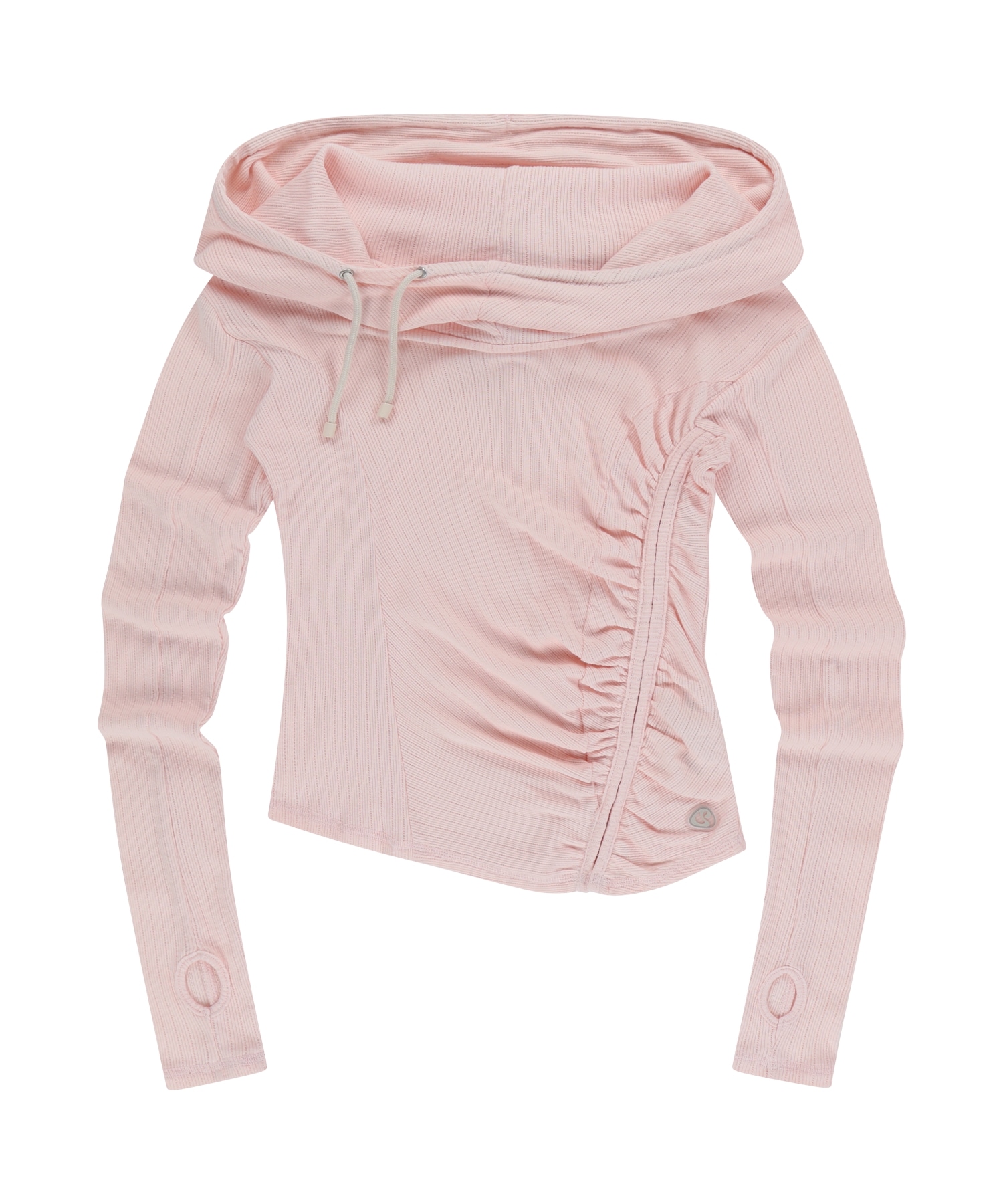 【COYSEIO】 SHIRRING HOOK HOODIE : LIGHT PINK