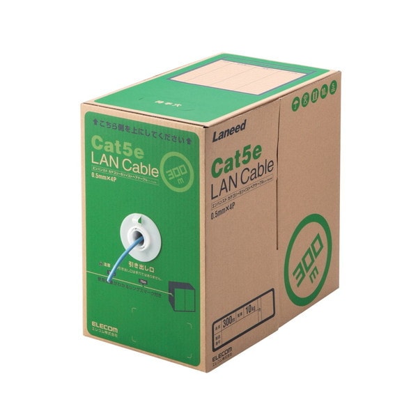 LD-CT2/BU300/RS RoHS対応LANケーブル CAT5E 300m ブルー 簡易パッケージ メーカー直送