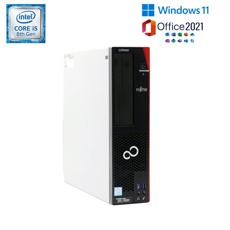 第八世代Corei5 メモリ8GB SSD256GB MSoffice2021 Windows11 DVD-ROM 無線 USB3.0 D588 デスクトップPC 中古PC 中古パソコン アウトレット