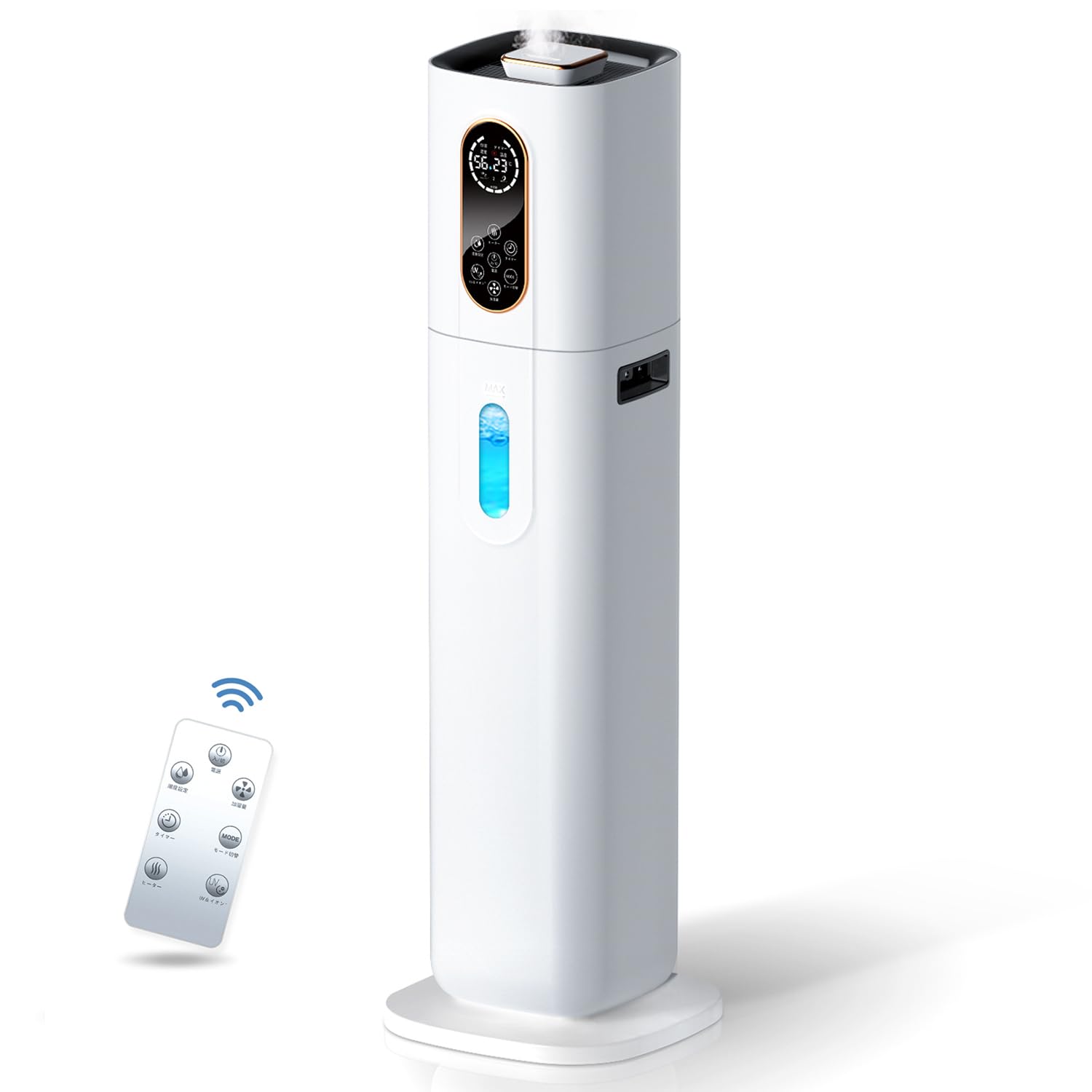 【2025年改良モデル・ AIスマート & 知能恒湿】 加湿器 大容量 ハイブリッド式 9L AI湿度調整 加熱式加湿器 超音波 タワー型 アロマ対応 静音 省エネ 4重除菌 マイナスイオン 空気清浄