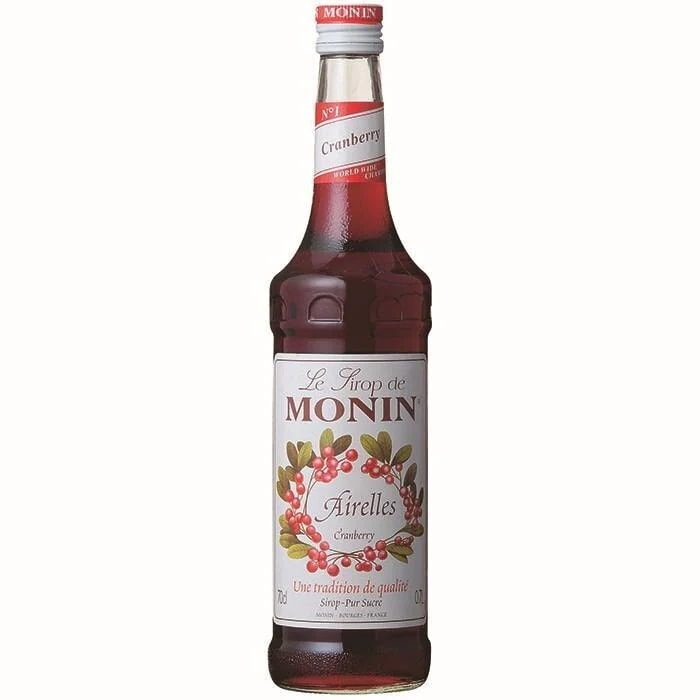 1ケース単位6本入りカクテル菓子にモナンクランベリーシロップ700ml瓶6本入り輸入者：日仏貿易（株