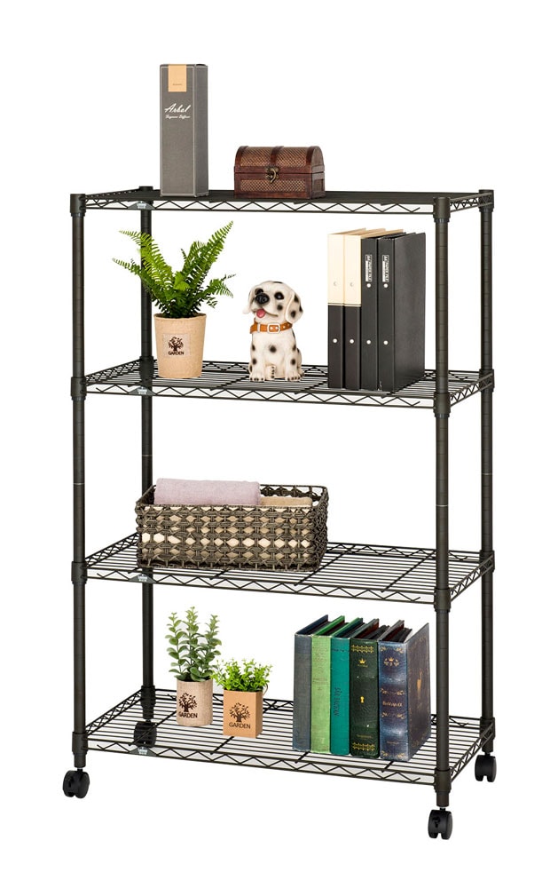 ルミナス NO8012-4 ルミナスノワール 4段ラック 幅81×奥行41×高さ125.5cm NO80124