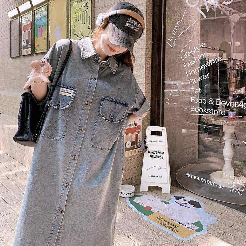 超人気,高評価!!ポロデニムドレス レディースの夏 薄手 2025新作 レディース ゆったり ロングスカート