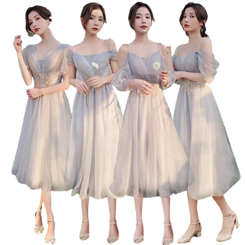 ブライズメイドドレス ロングドレス カラードレス 二次会 aラインドレス パーティードレス 演奏会 披露宴 成人式 卒業式 発表会 セレモニードレス おしゃれ005-223