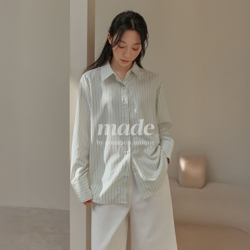 [MADE] ストライプルーズ長袖シャツ